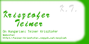 krisztofer teiner business card